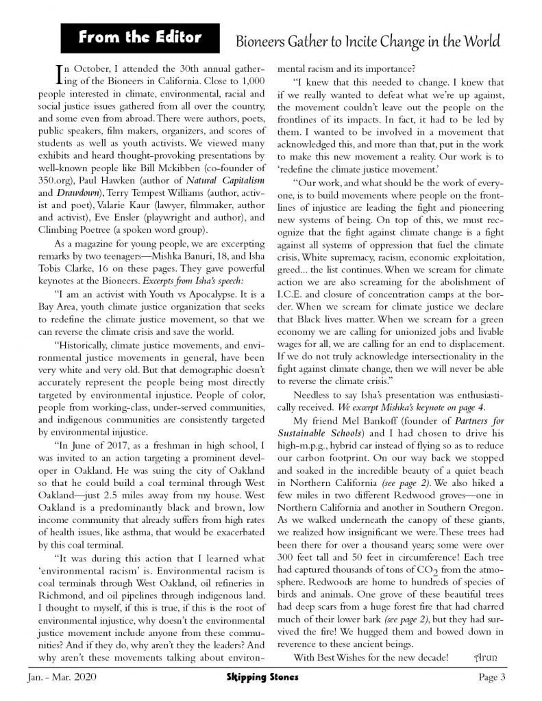 From the Editor Winter 2020