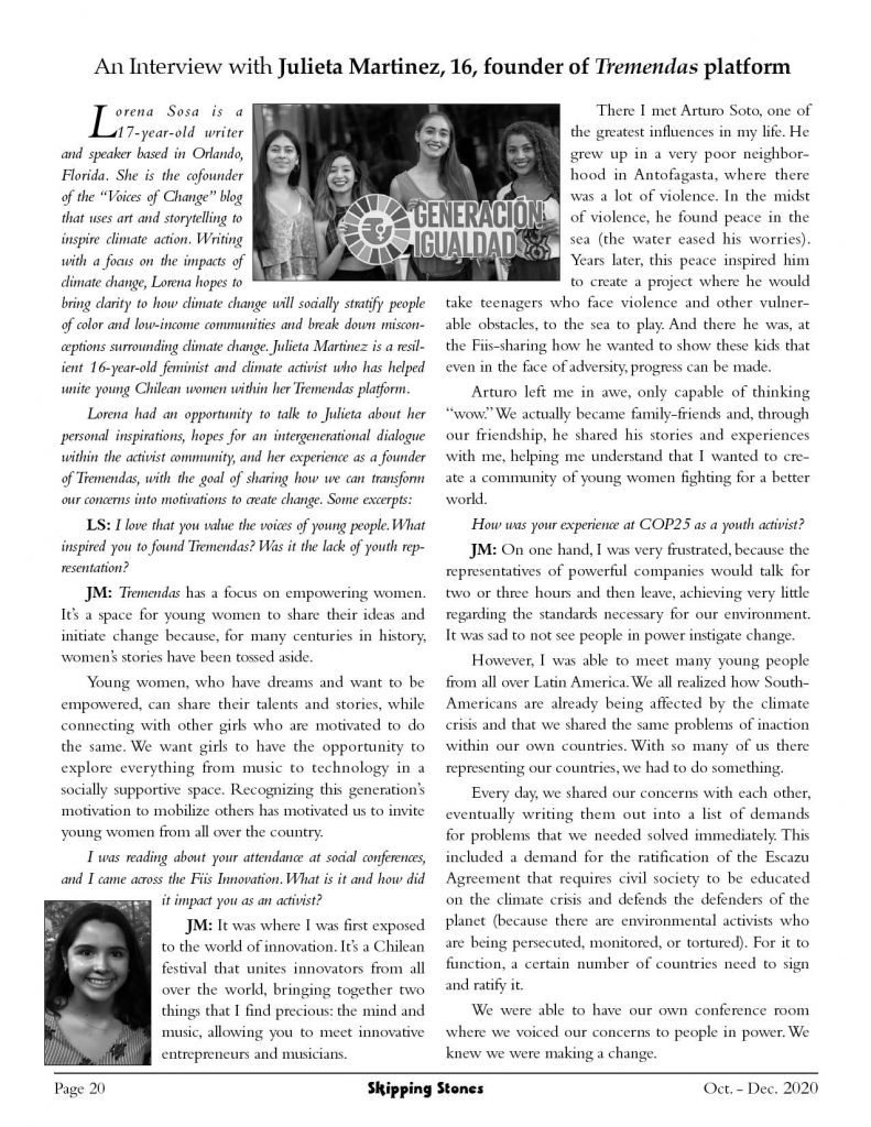 An interview with Julieta Martinez