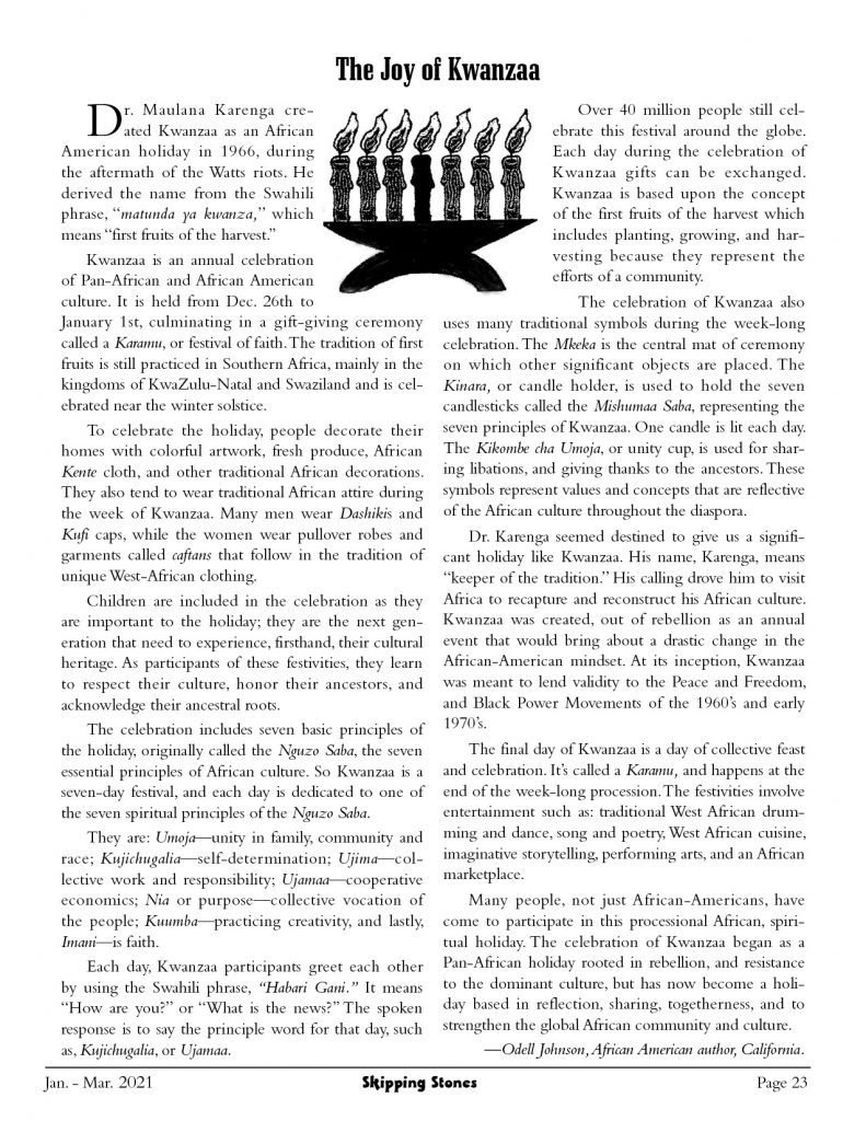 The joy of Kwanzaa